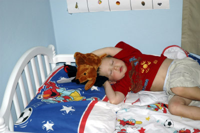 Will Asleep with his puppets