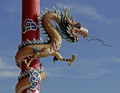 Guardian dragon, architectural detail
