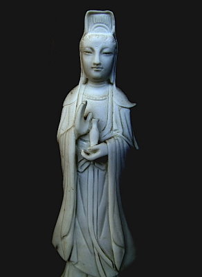 Small ivory image of Guan Yin, the Goddess of Mercy