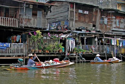 Vendors in boats