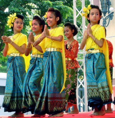 Young girls dancing