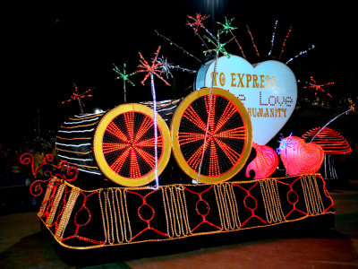 Electric parade: love for humanity float