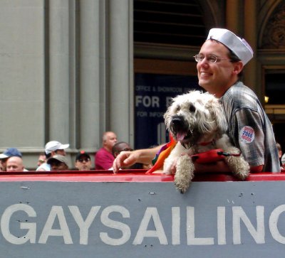 Sailor with a dog