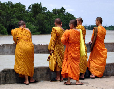 Monks at the river