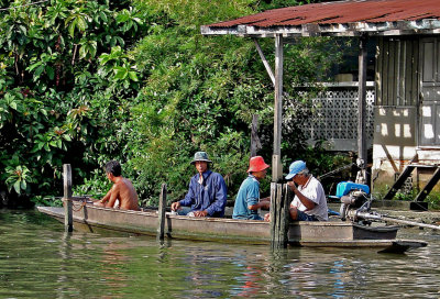 Four men in a boat