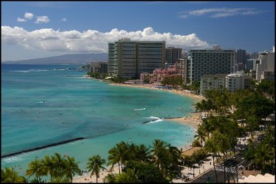 Waikiki beach and bay