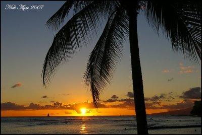 Sunset at Waikiki