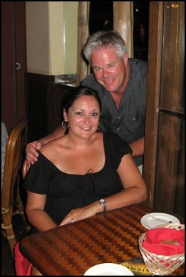 Nick and Susan at the Tiki Bar and Grill