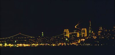 Skyline w/ Planes from SFO [35mm]