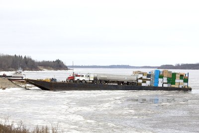 Loaded barge