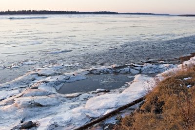 Along Moosonee shore looking upriver