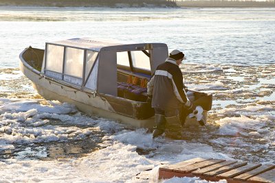 John M. Rickard landing in Moosonee