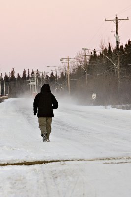 Winter walk along Bay Road