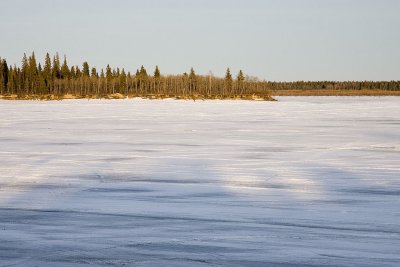 Looking across the Moose River just before sunset