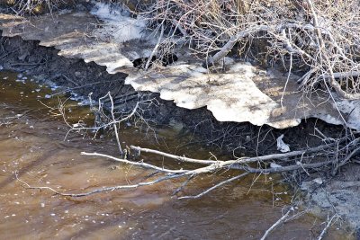 Remnant of surface ice on Store Creek May 9, 2007