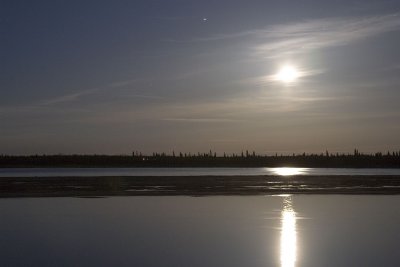 Full moon over the Moose River