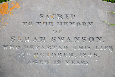 Tombstone of Sarah Swanson