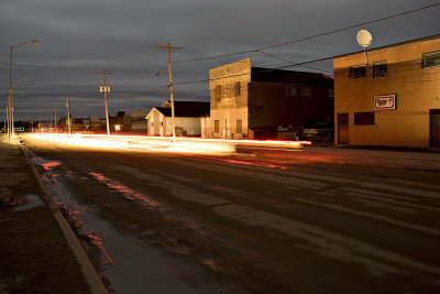 First Street in Moosonee with no hydro