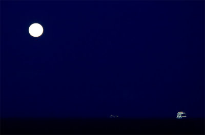 Moon and Cruise Ships