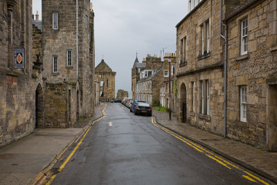 Looking down towards the castle