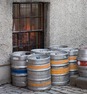 Behind the pub