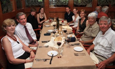 Celebration Dinner with Grandpa & Grandma, Oma and Opa, and Bob