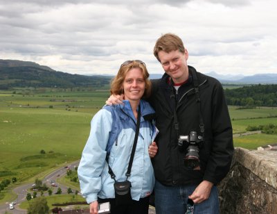 Marilyn and Bob atop Stirling Castle