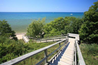 Bayfield beach steps - August 17