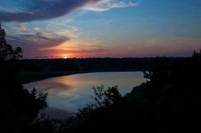 Pond on US271, Sunset