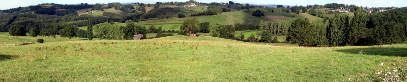 Panorama des environs de Voutezac dans la Creuse