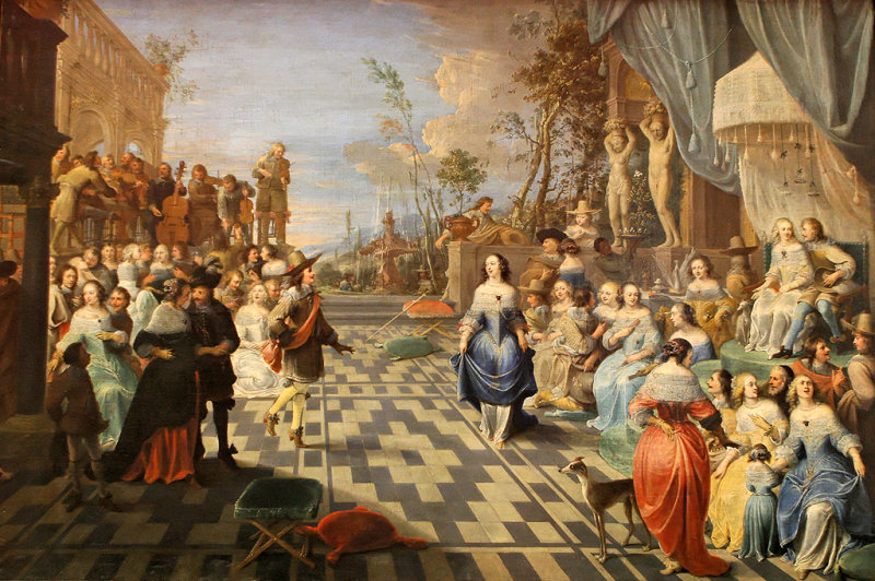 Visite du muse des beaux arts de la ville de Lille - Bal sur la terrasse d'un palais