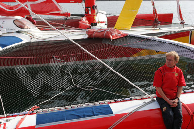 Franck-Yves Escoffier  skipper du trimaran de 50 pieds Crpes Whaou !