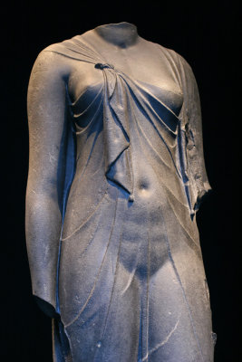 Arsinoé présentée pendant l'exposition Trésors engloutis d'Egypte au Grand Palais à Paris