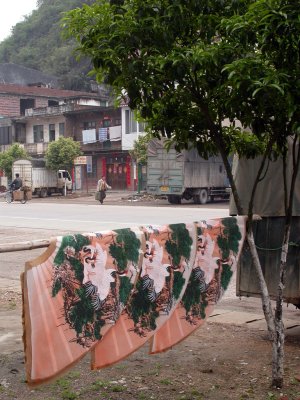 Un march typique d'un petit village de la  rgion de Yangshuo