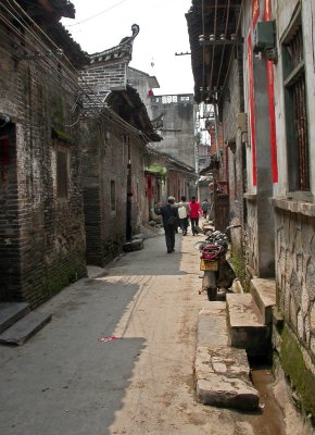 Un march typique d'un petit village de la  rgion de Yangshuo