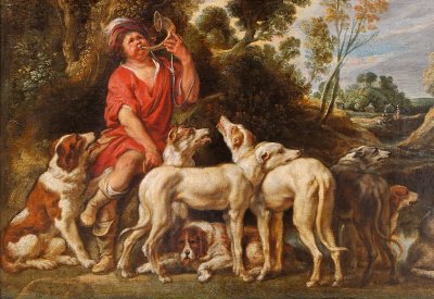 Visite du muse des beaux arts de la ville de Lille - Le piqueur et ses chiens