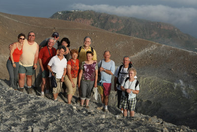 Sur l'île de Volcano, au sommet du volcan du même nom