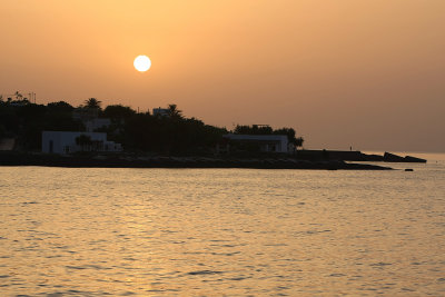 Coucher de soleil sur l'le de Stromboli