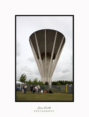 Abseiling off Harlow's Water Tower arranged by the Rotary Club of Harlow Tye