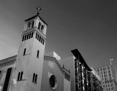 Buildings in San Francisco II in black &white