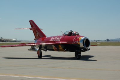 Red Bull MiG taxing post show