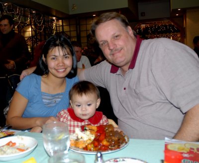 Maria with dada and mama