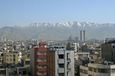 Alborz Mountains across Tehran skyline