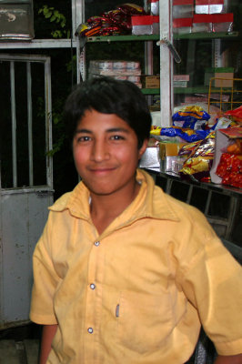 Young shopkeeper