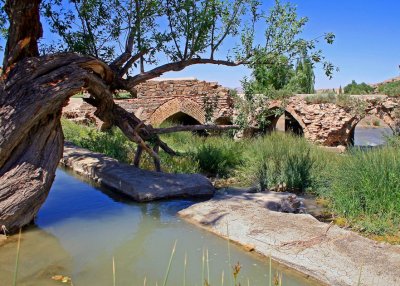 Stream and Sassanian bridge, Izadkhast