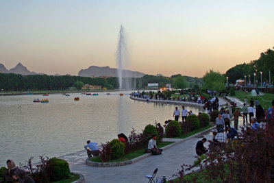 Zayandeh River at twilight