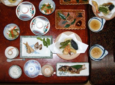 A simple dinner, Shinchaya ryokan