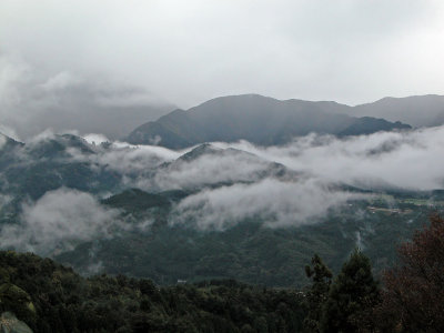 View of Mount Ena from Magome