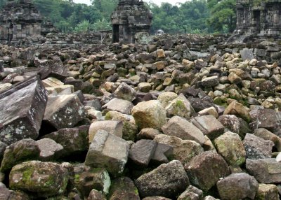 Remains of stupas and sancturies