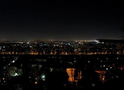 My town at night